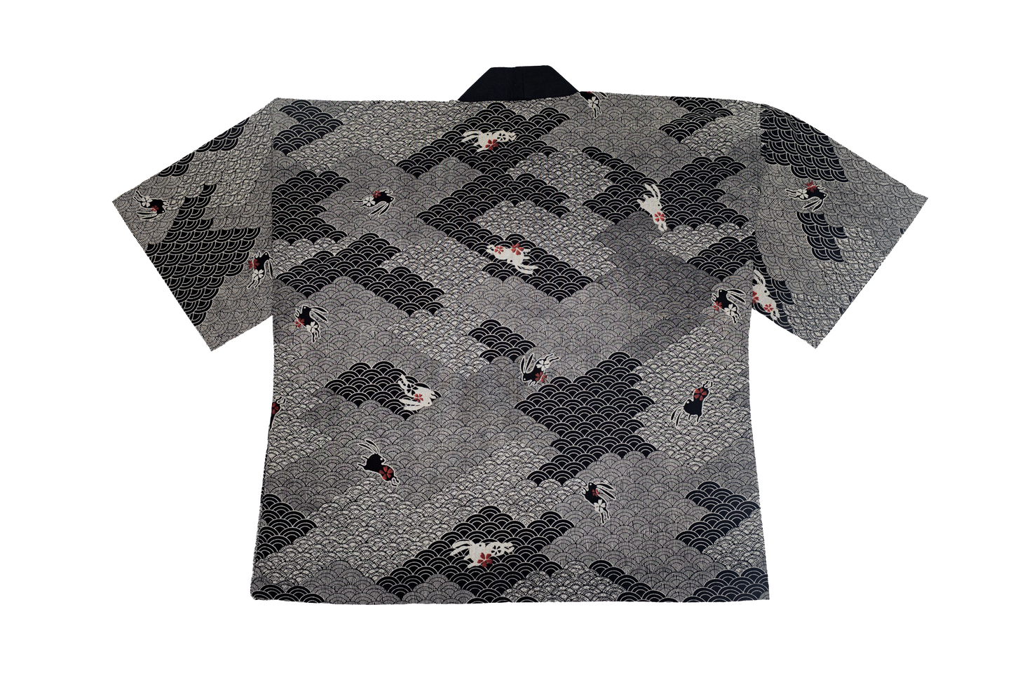 Bunny On Cloud In Black Kimono (Unisex)