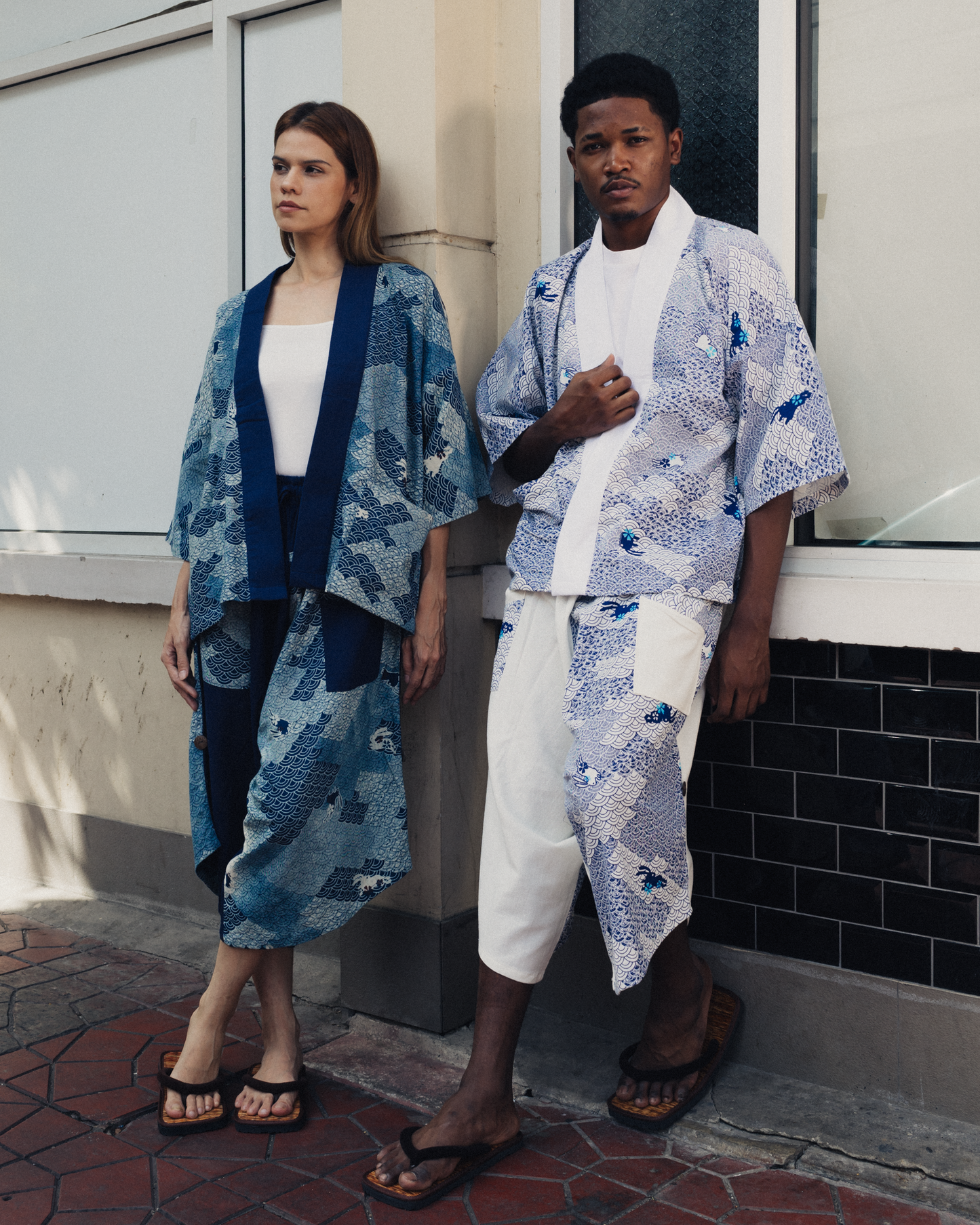 Bunny on Cloud in White Pants (Unisex)