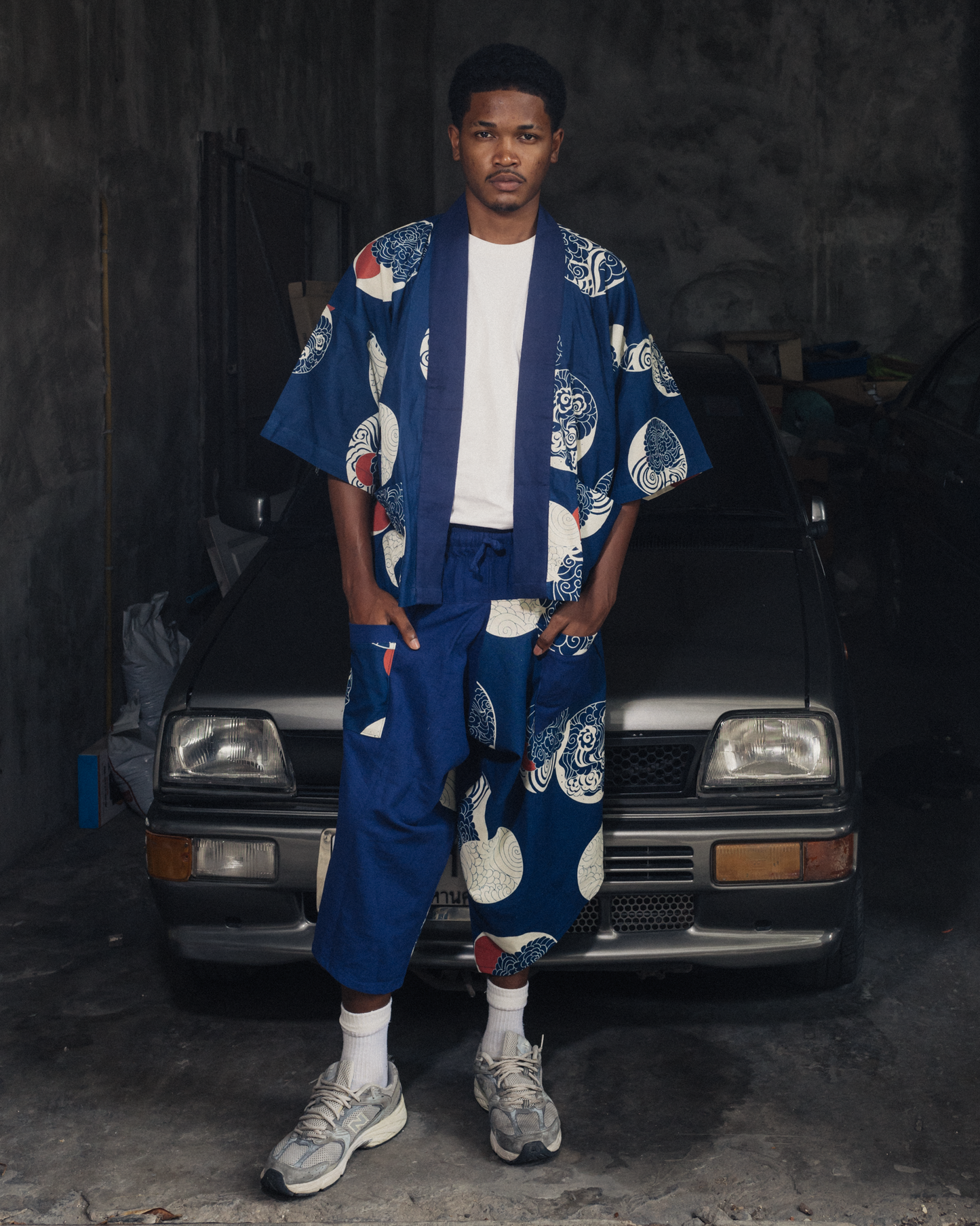 Asahi Japanese Rising Sun in Blue Kimono (Unisex)