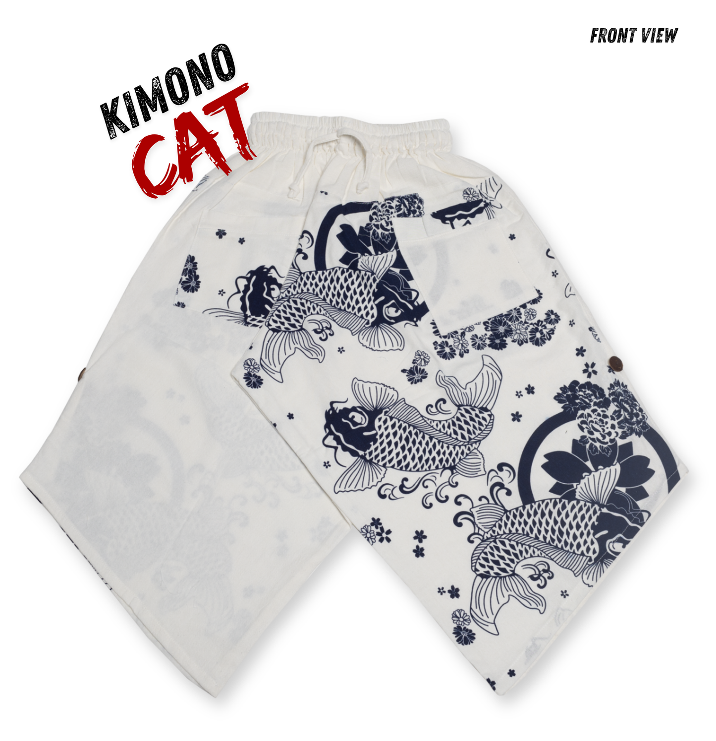 Koi fish in White Pants (Unisex)