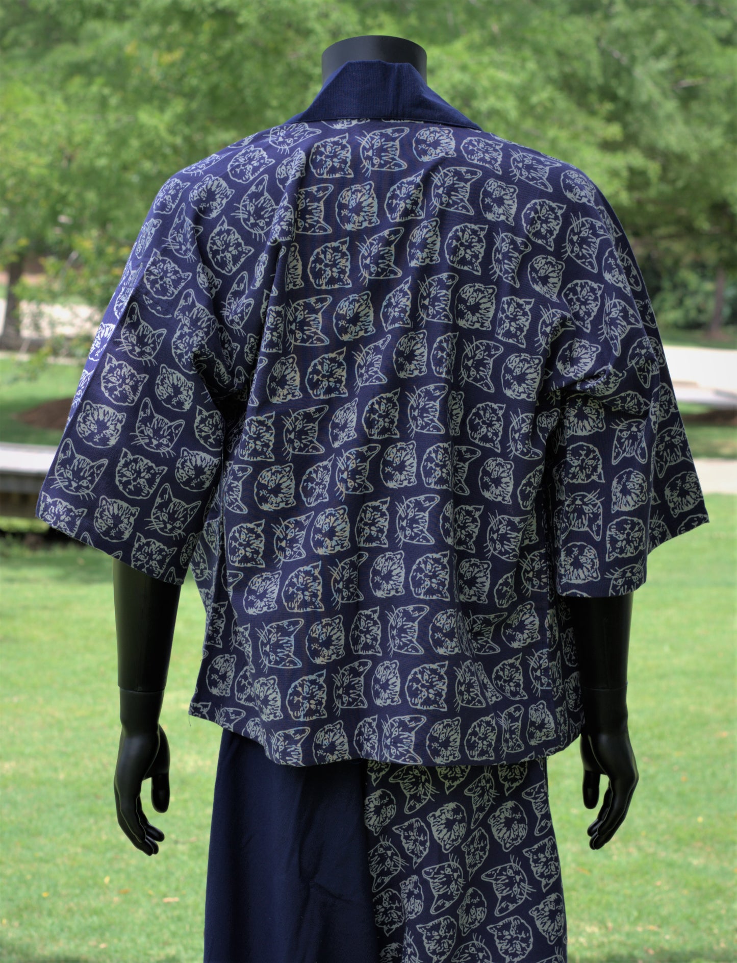 Neko Cat in Navy Blue Kimono