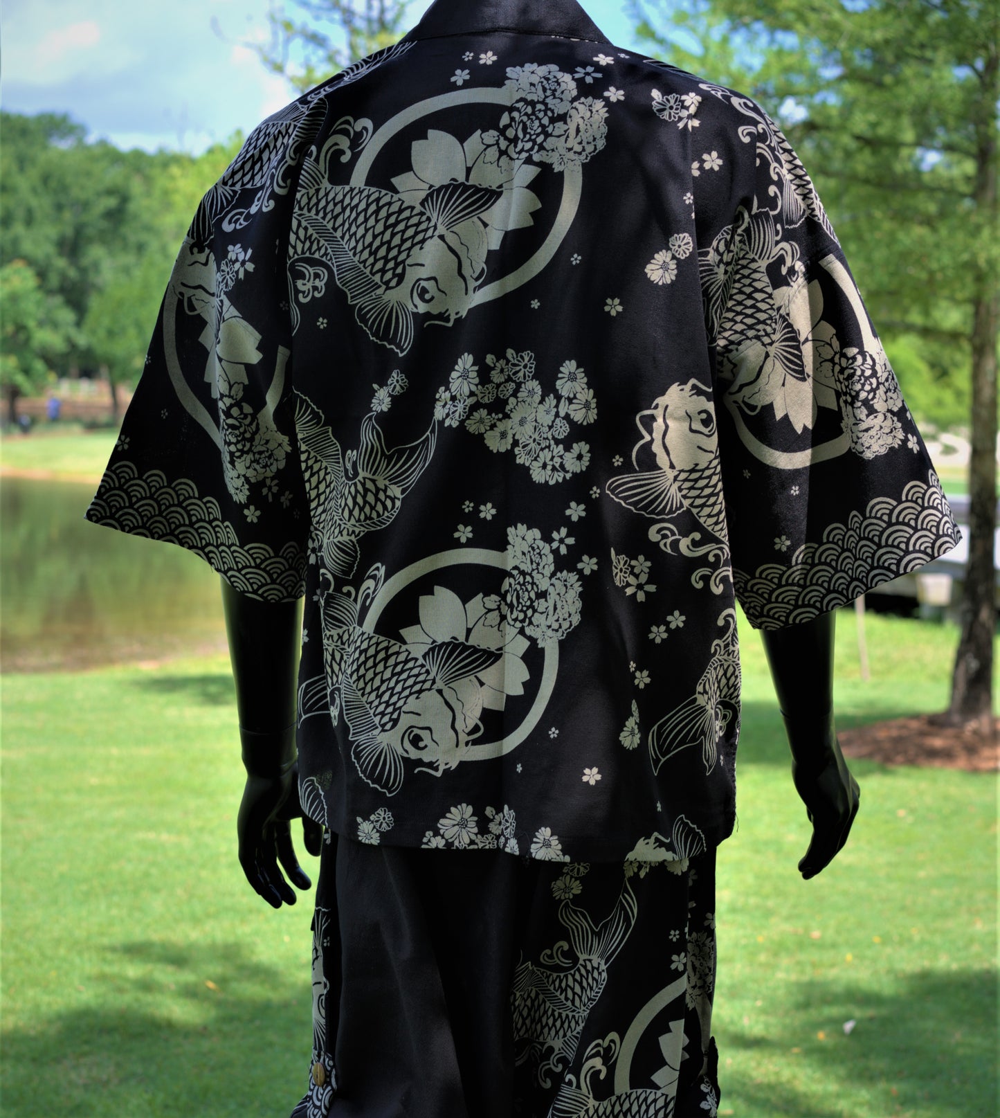 Koi fish in Black Kimono