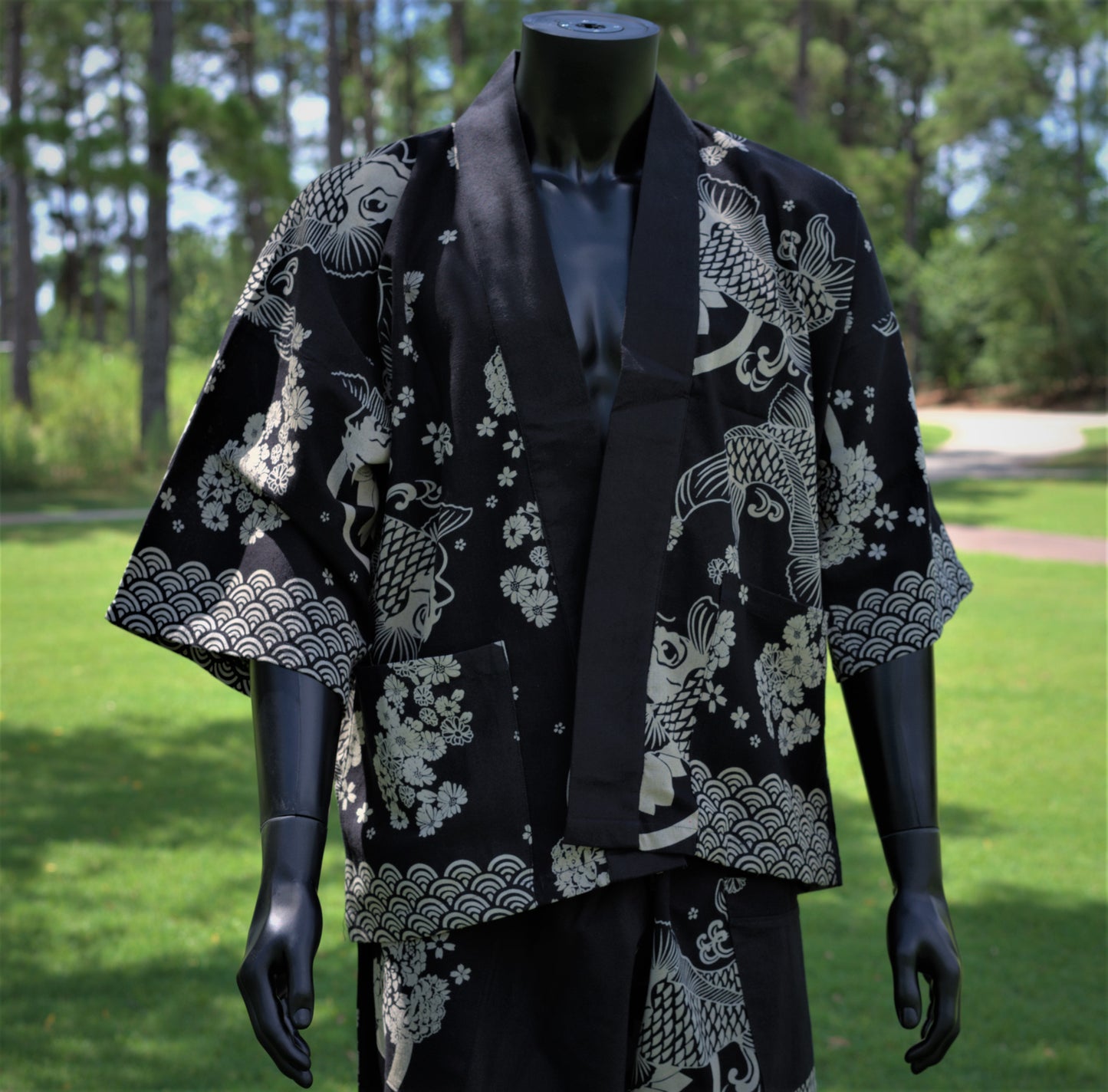 Koi fish in Black Kimono