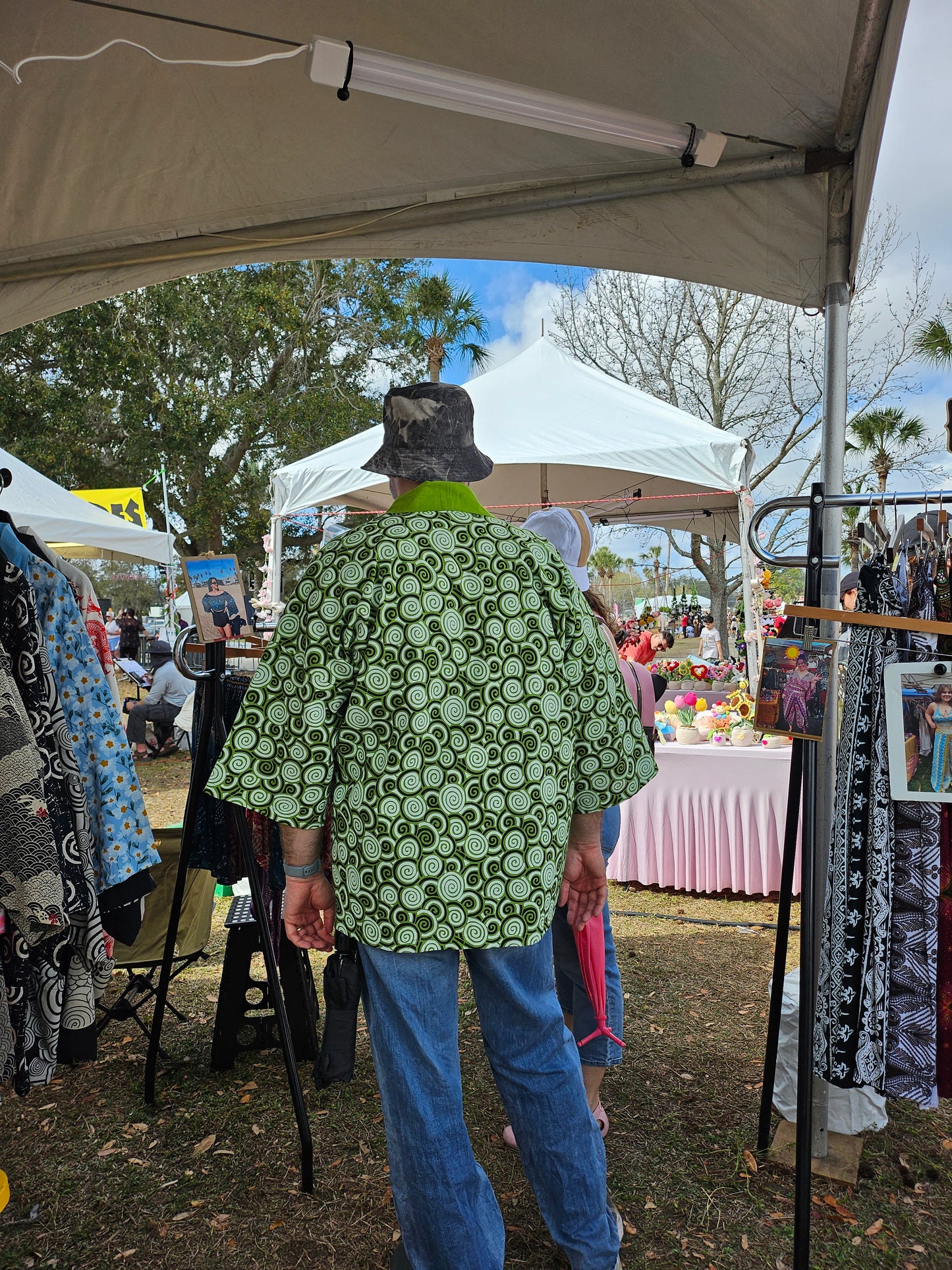 Green Circle in Kimono (Unisex)