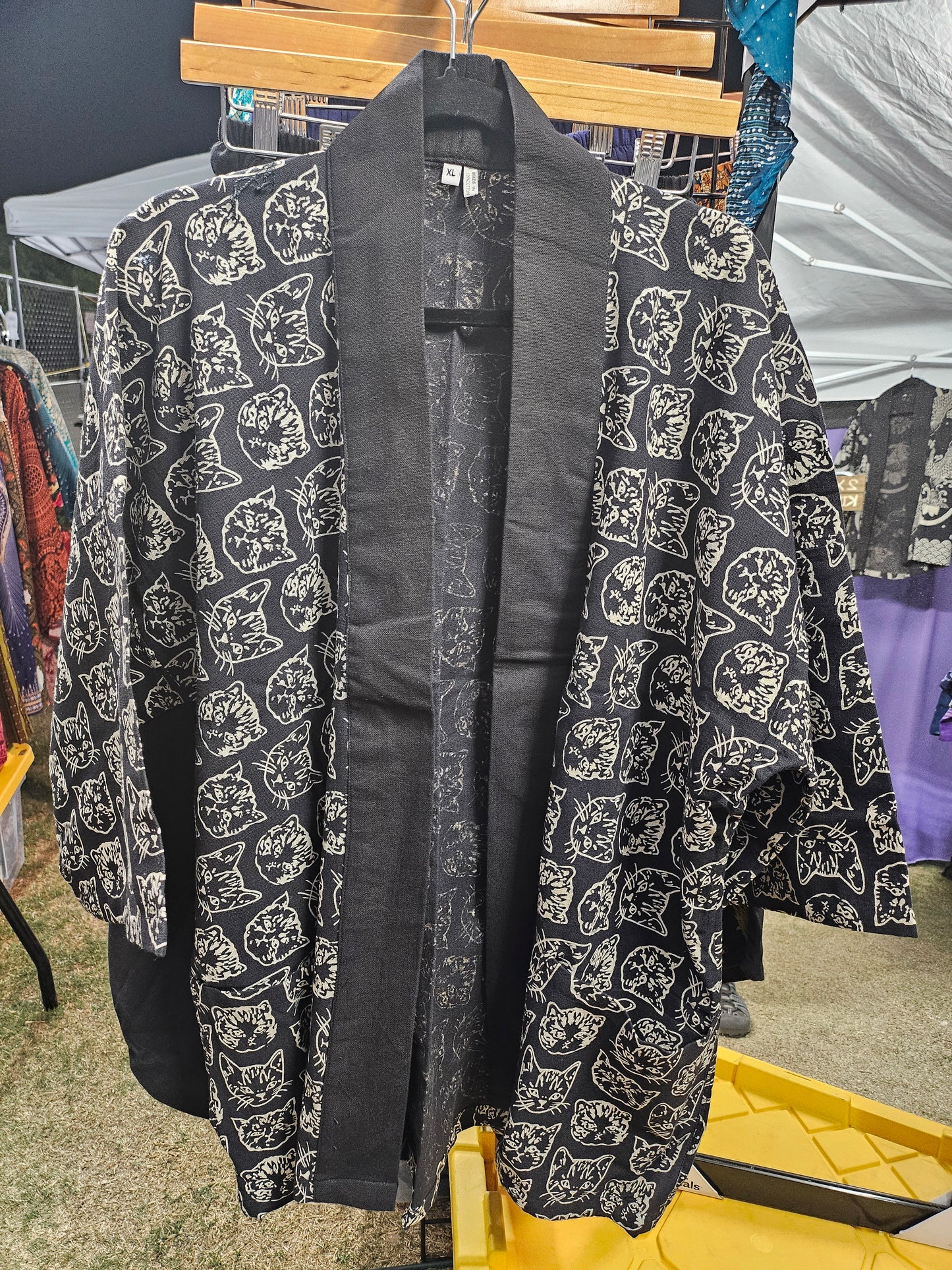 Neko Cat in Black Kimono (Unisex)