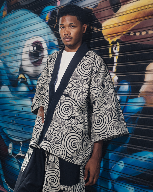Black Swirl Kimono (Unisex)