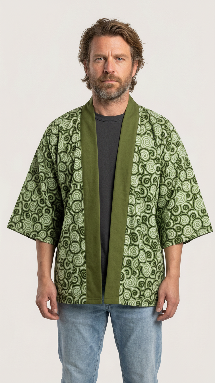 Green Circle in Kimono (Unisex)