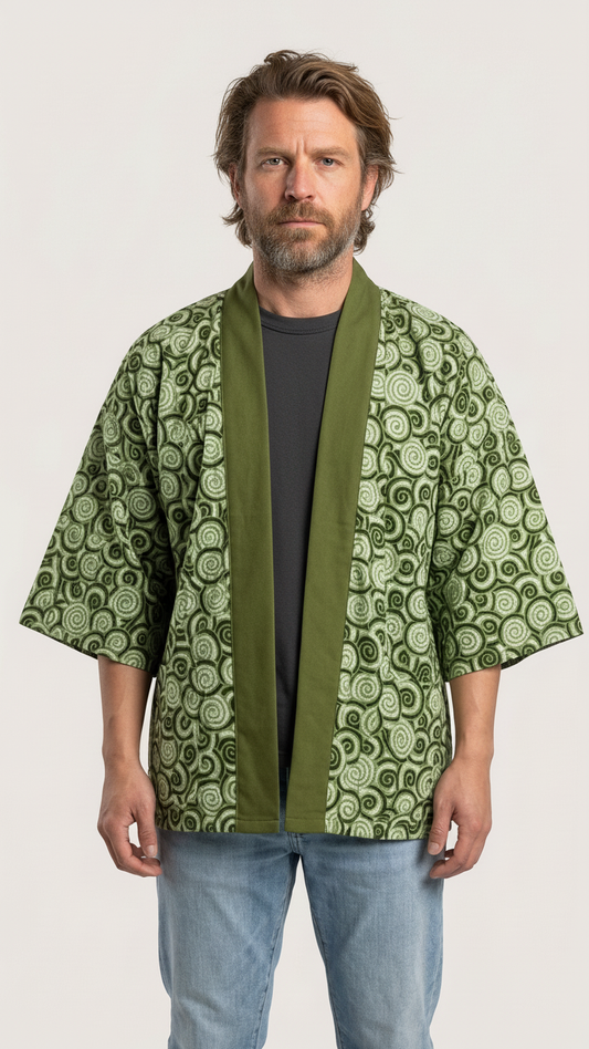 Green Circle in Kimono (Unisex)