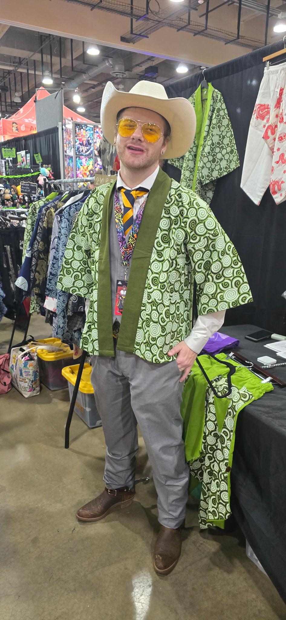 Green Circle in Kimono (Unisex)