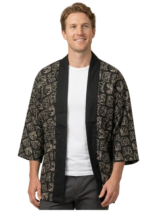 Neko Cat in Black Kimono (Unisex)