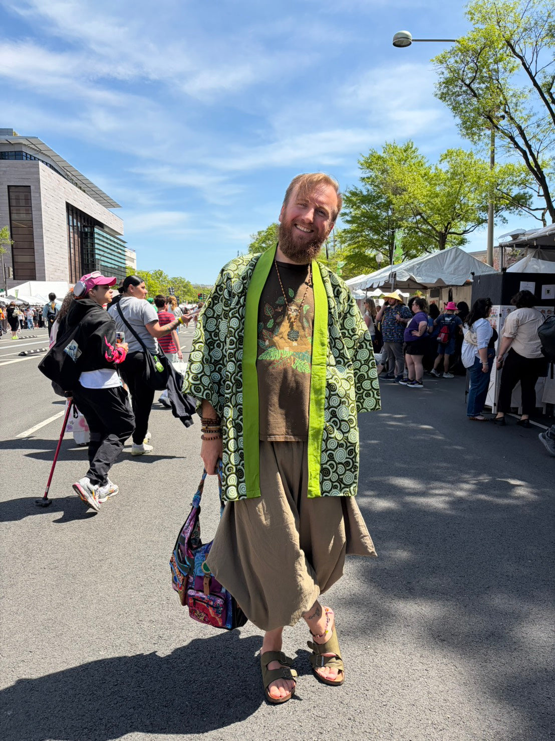 Green Circle in Kimono (Unisex)